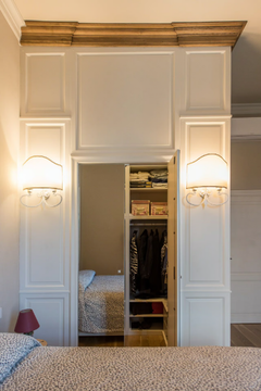 Walk-in closet 4 - Custom solid wood walk-in wardrobe by GH LAZZERINI - view 3